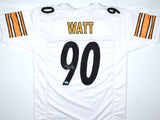 TJ Watt Autographed White Pro Style Jersey - Beckett W Hologram *Silver