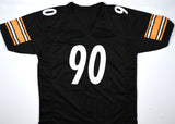 TJ Watt Autographed Black Pro Style Jersey - Beckett W Hologram *Black