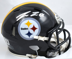 Pat Freiermuth Autographed Steelers Speed Mini Helmet - Beckett W Holo *Silver