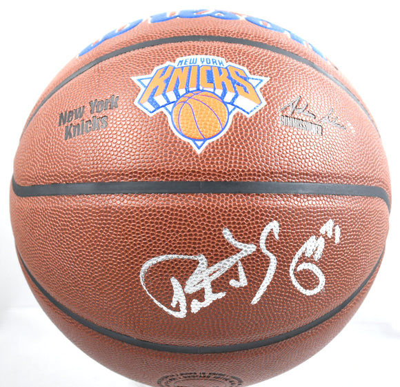 Patrick Ewing Signed New York Knicks NBA Logo Wilson Basketball - Beckett W Holo