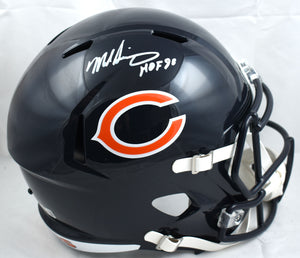 Mike Singletary Autographed Bears F/S Speed Helmet w/HOF - Beckett W Hologram