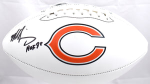 Mike Singletary Signed Chicago Bears Logo Football w/HOF - Beckett W Hologram