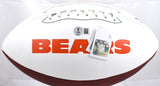 Mike Singletary Signed Chicago Bears Logo Football w/HOF - Beckett W Hologram