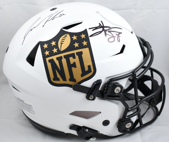 Travis Kelce Jason Kelce Signed NFL F/S Lunar Speed Flex Helmet - Beckett / PSA