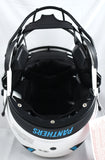 Chuba Hubbard Signed Panthers F/S Lunar Speed Flex Helmet - Beckett W Holo *Teal