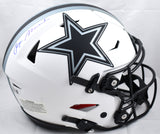 Roger Staubach Signed Cowboys F/S Lunar Speed Flex Helmet - Beckett W Holo *Blue