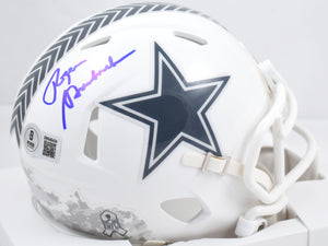 Roger Staubach Autographed Cowboys Salute 2024 Speed Mini Helmet- Beckett W Holo