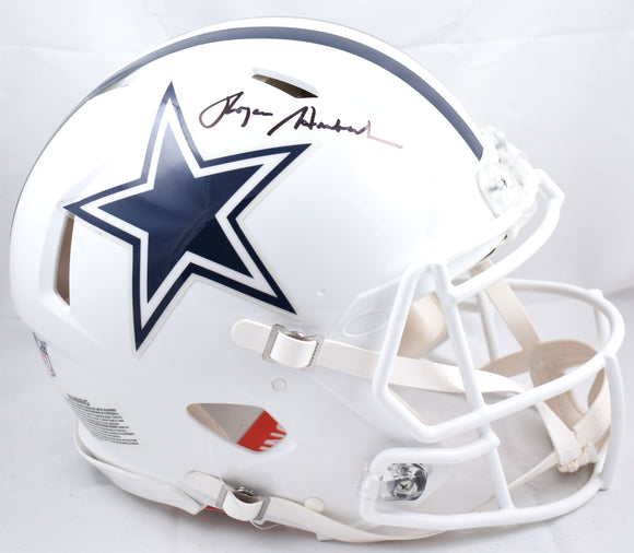 Roger Staubach Signed Cowboys F/S Alt Speed Authentic Helmet- Beckett W Hologram