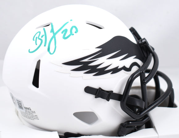 Brian Dawkins Autographed Eagles Lunar Speed Mini Helmet - Beckett W Hologram