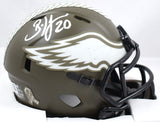 Brian Dawkins Autographed Eagles Salute Speed Mini Helmet - Beckett W Hologram