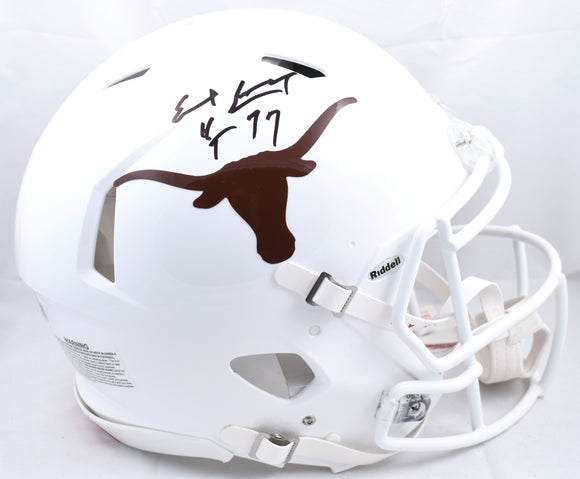 Earl Campbell Signed Texas F/S Speed Authentic Helmet w/HT 77 - Beckett W Holo