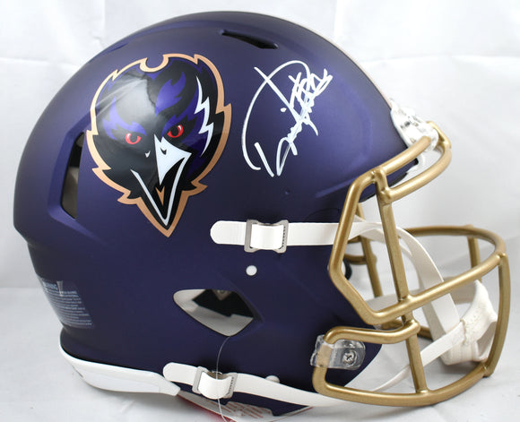 Derrick Henry Signed Ravens F/S Alt 24 Speed Authentic Helmet - Beckett W Holo