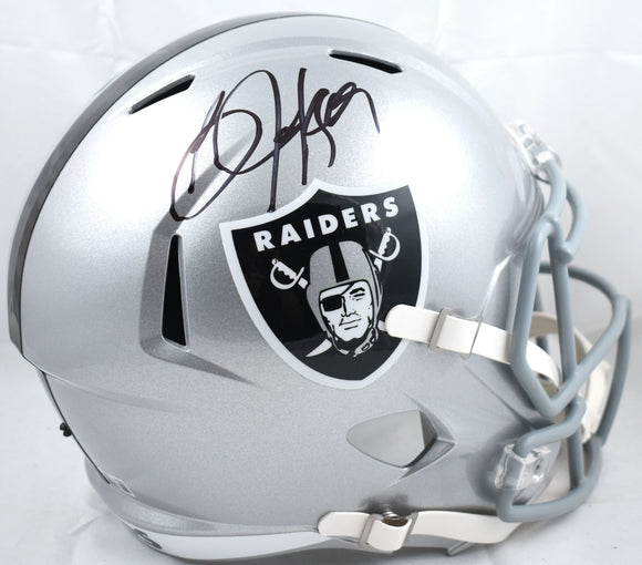 Bo Jackson Autographed Raiders F/S Speed Helmet - Beckett W Hologram *Black