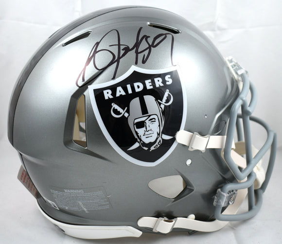 Bo Jackson Autographed Raiders F/S Flash Speed Authentic Helmet - Beckett W Holo