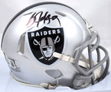 Bo Jackson Autographed Raiders Speed Mini Helmet - Beckett W Hologram *Black