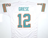 Bob Griese Autographed White Pro Style Jersey - Beckett W Hologram *Silver