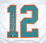 Bob Griese Autographed White Pro Style Jersey - Beckett W Hologram *Silver