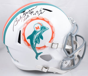 Bob Griese Autographed Dolphins F/S 1972 Speed Helmet HOF 17-0 - Beckett W Holo