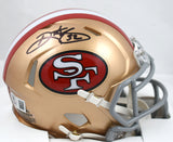 Ricky Watters Signed San Francisco 49ers 64-95 Speed Mini Helmet- Beckett W Holo