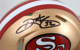 Ricky Watters Signed San Francisco 49ers 64-95 Speed Mini Helmet- Beckett W Holo