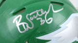 Brian Westbrook Autographed Eagles Alternate 23 Speed Mini Helmet-Beckett W Holo