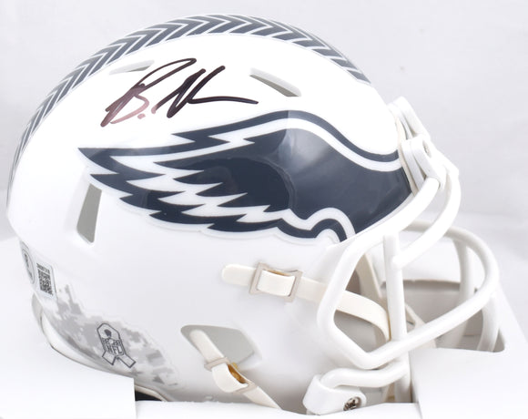 Brandon Graham Signed Eagles Salute 2024 Speed Mini Helmet - Beckett W Hologram