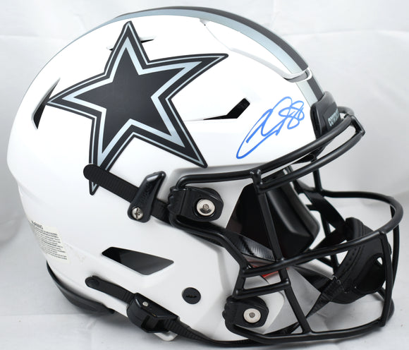 CeeDee Lamb Autographed Dallas Cowboys F/S Lunar Speed Flex Helmet-Fanatics*Blue