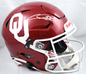 CeeDee Lamb Autographed Oklahoma Sooners F/S Speed Flex Helmet - Fanatics *White