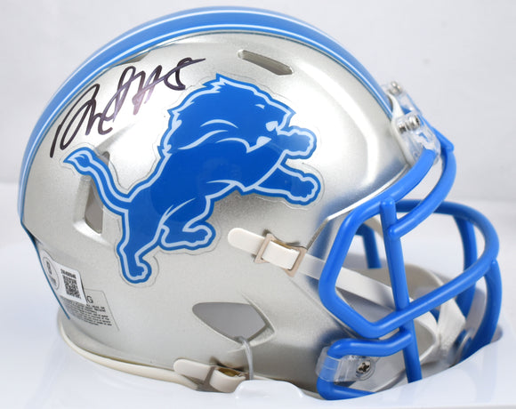 David Montgomery Autographed Detroit Lions Speed Mini Helmet-Beckett W Hologram