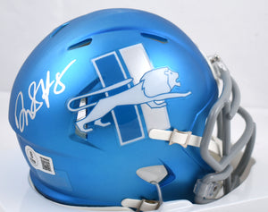 David Montgomery Signed Lions Alt 2023 Speed Mini Helmet-Beckett W Holo *Back