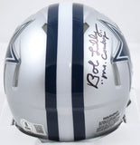 Bob Lilly Autographed Cowboys Speed Mini Helmet Mr. Cowboy - Beckett W Hologram