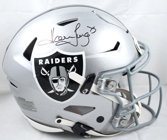 Howie Long Autographed Raiders F/S Speed Flex Helmet - Beckett W Hologram *Black