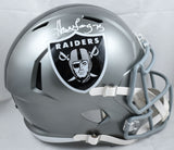 Howie Long Autographed Raiders F/S Flash Speed Helmet - Beckett W Holo *White