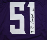 Blake Cashman Autographed Purple Pro Style Jersey - Beckett W Hologram *Black