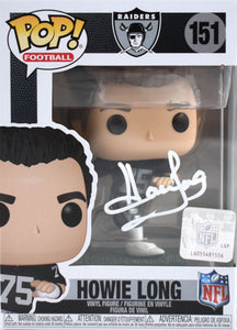 Howie Long Autographed Raiders Funko Pop #151 - Beckett W Hologram *White