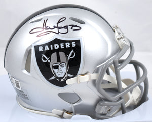 Howie Long Autographed Raiders Speed Mini Helmet - Beckett W Hologram *Black