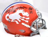 Randy Gradishar Signed Broncos 1966 Speed Mini Helmet w/ HOF- Beckett W Hologram