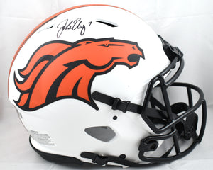 John Elway Signed Broncos F/S Lunar Speed Authentic Helmet - Beckett W Hologram