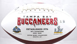 Warren Sapp Autographed Tampa Bay Buccaneers Logo Football HOF - Beckett W Holo