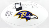 Rashod Bateman Autographed Baltimore Ravens Logo Football - Beckett W Hologram