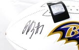 Rashod Bateman Autographed Baltimore Ravens Logo Football - Beckett W Hologram