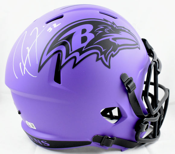 Ray Lewis Autographed Baltimore Ravens F/S Rave Speed Helmet - Beckett W Holo