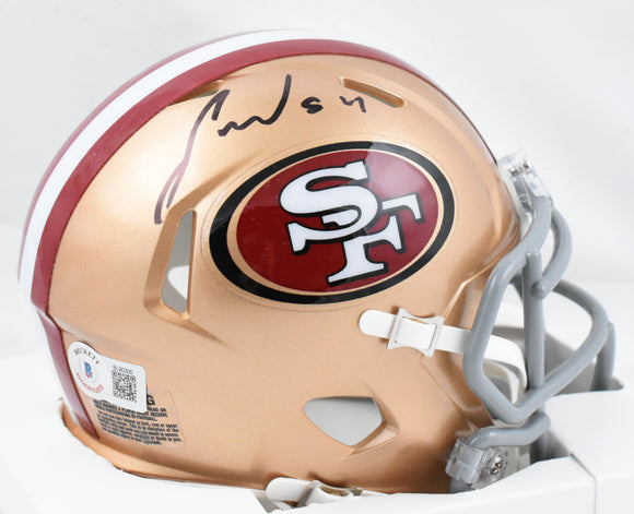 Fred Warner Autographed San Francisco 49ers Speed Mini Helmet - Beckett W Holo