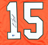 Carson Beck Autographed Orange College Style Jersey - Beckett W Hologram *Black