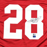 Adrian Peterson Autographed Crimson College Style Jersey - Beckett W Hologram