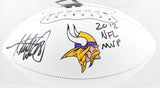 Adrian Peterson Autographed Vikings Logo Football MVP - Beckett W Hologram