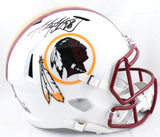 Adrian Peterson Signed Washington F/S Flat White Speed Helmet - Beckett W Holo