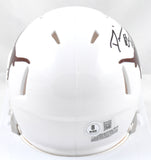 DeMarvion Overshown Autographed Texas Longhorns Speed Mini Helmet-Beckett W Holo