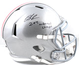 Quinshon Judkins Signed Ohio St. F/S Speed Helmet 24 Natl Champs- Beckett W Holo