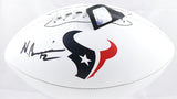 Nico Collins Autographed Houston Texans Logo Football - Beckett W Hologram